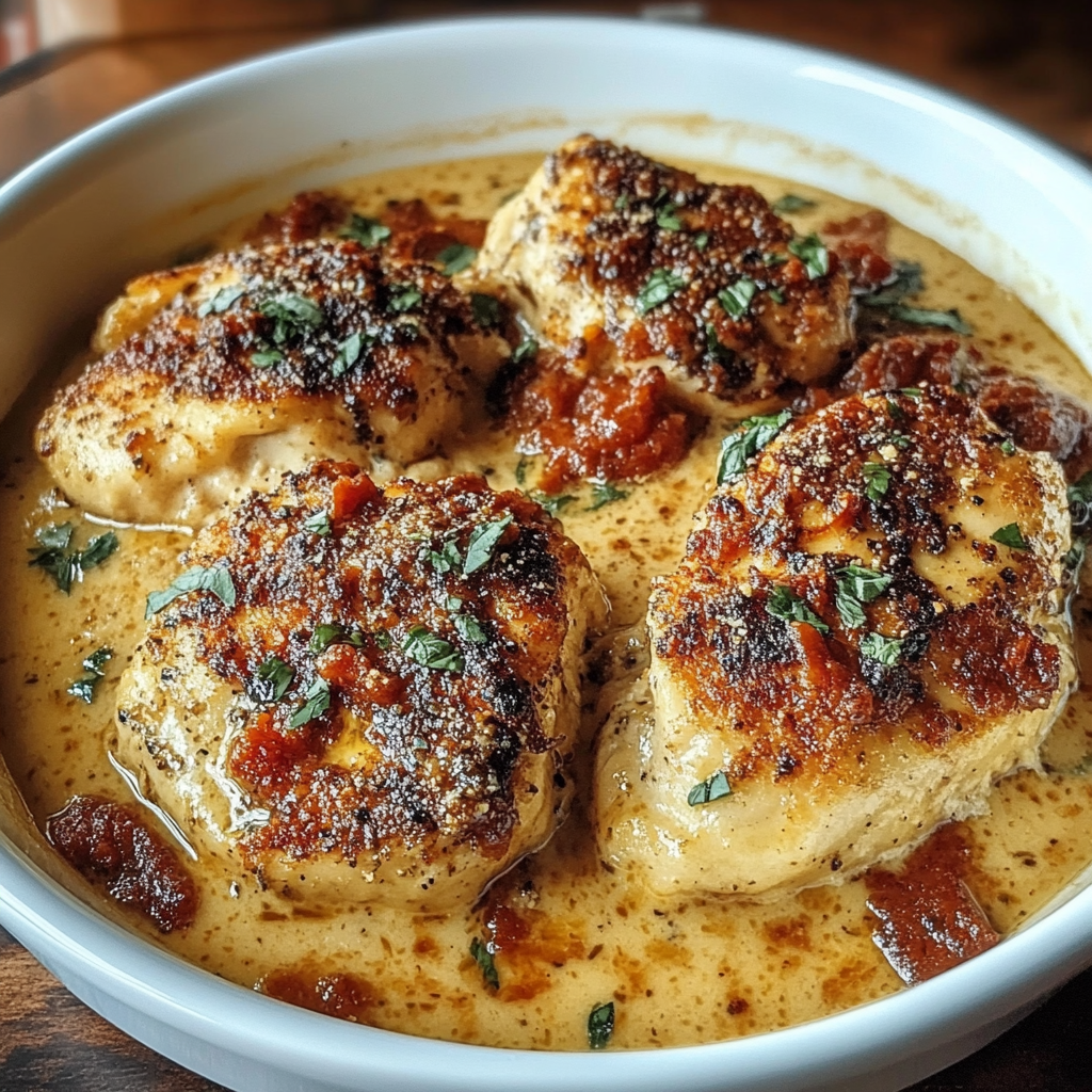 Recipe preparation for Marry Me Chicken Creamy Parmesan