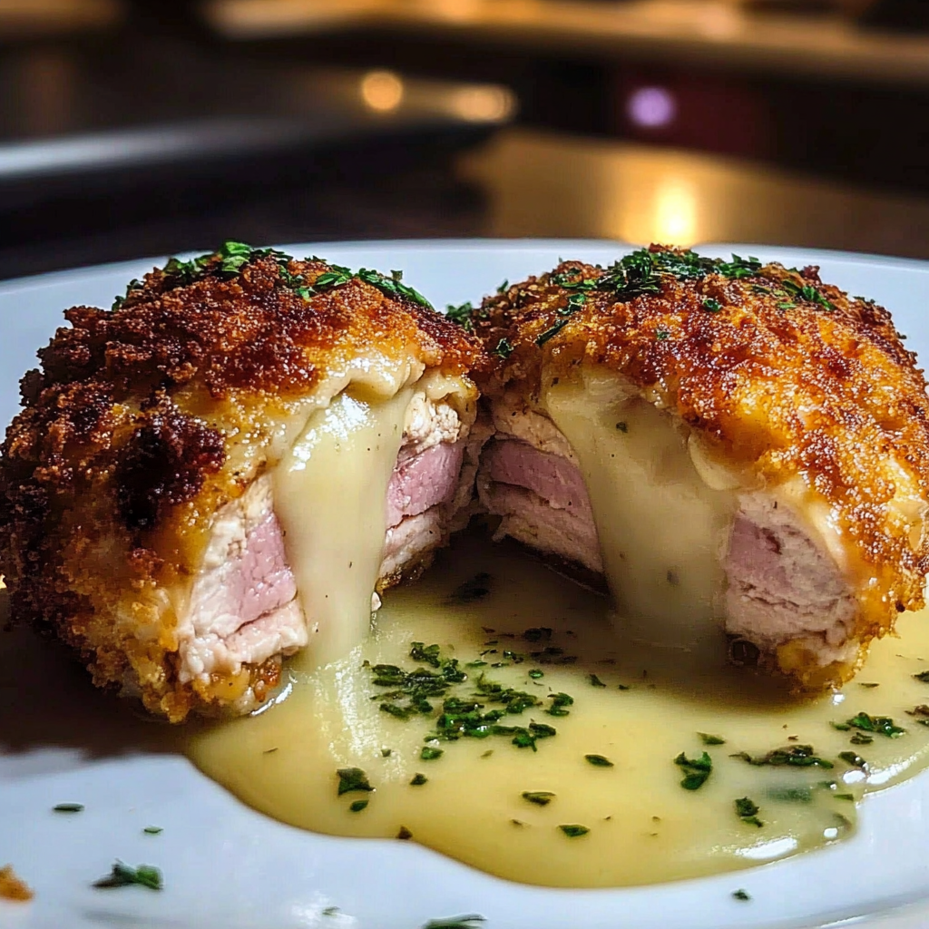 Recipe preparation for Chicken Cordon Bleu