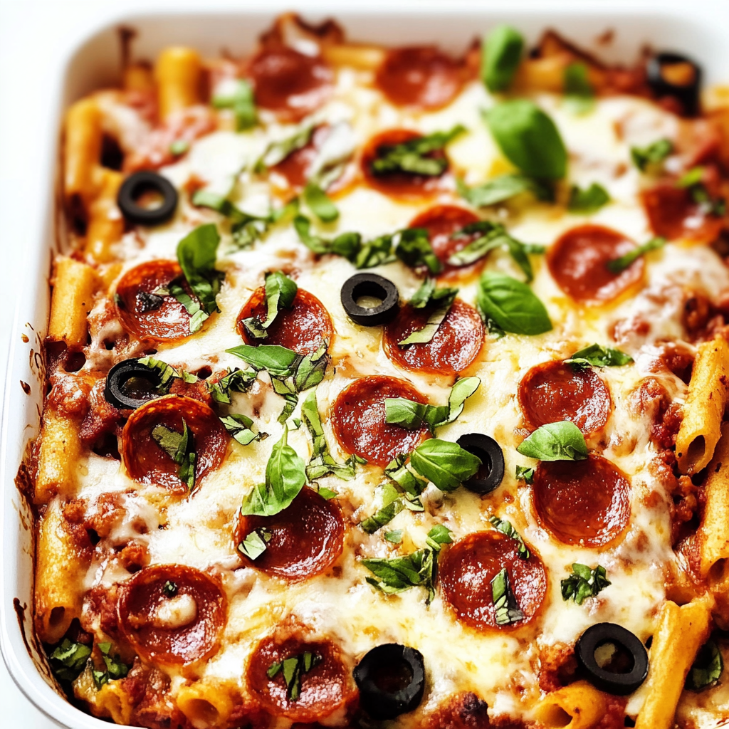 Recipe preparation for Pizza Baked Ziti