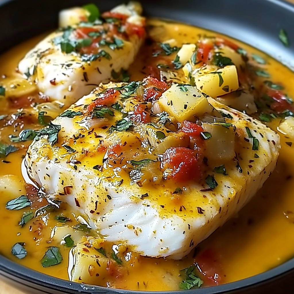 Recipe preparation for Christmas Coconut Curry Baked Cod