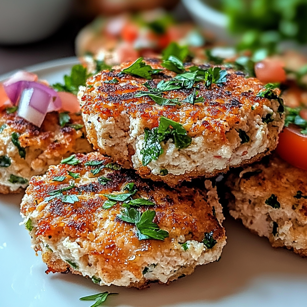 Recipe preparation for Mediterranean Chicken Patties