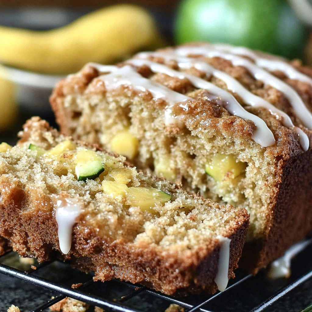 Recipe preparation for Pineapple Zucchini Bread Loaf