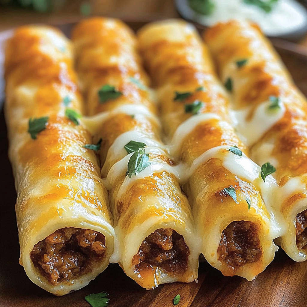 Recipe preparation for Cheesy Taco Sticks Appetizer