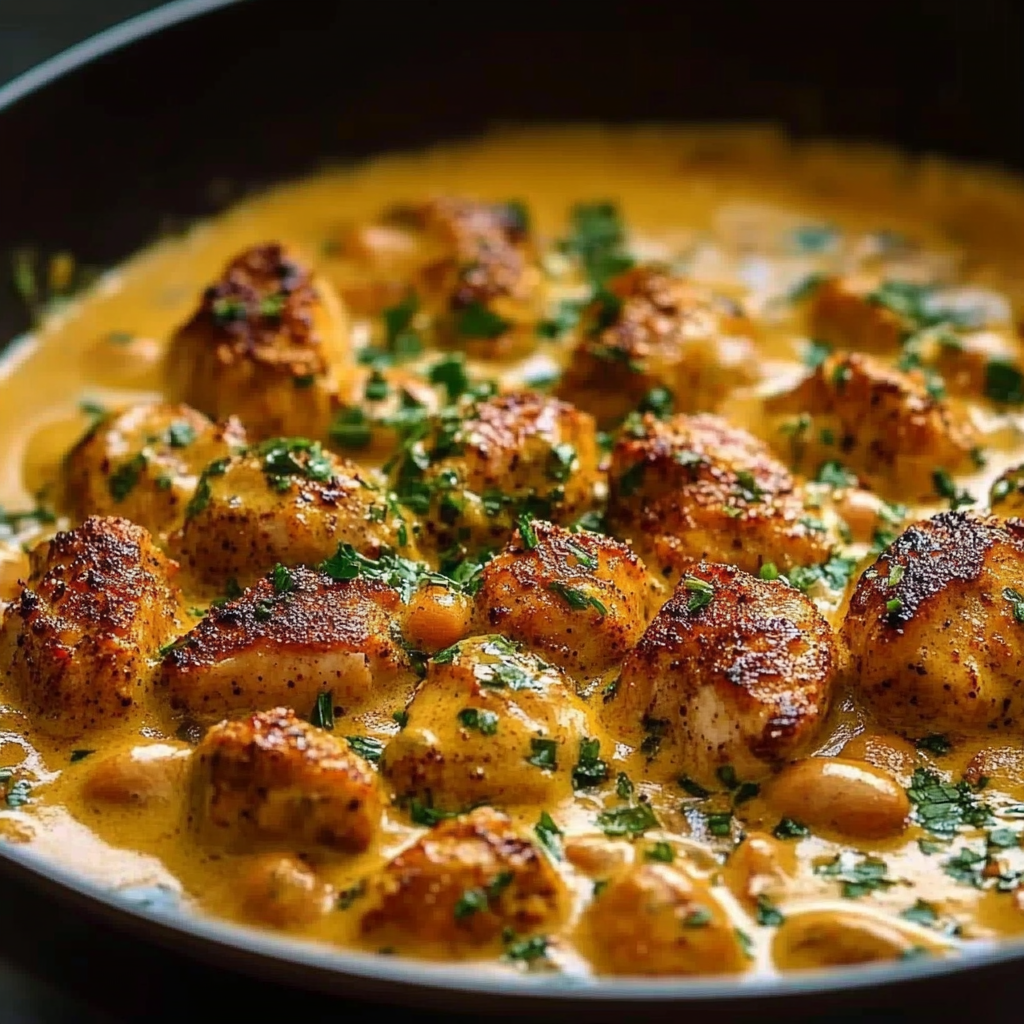 Recipe preparation for Skillet Creamy Cajun Chicken
