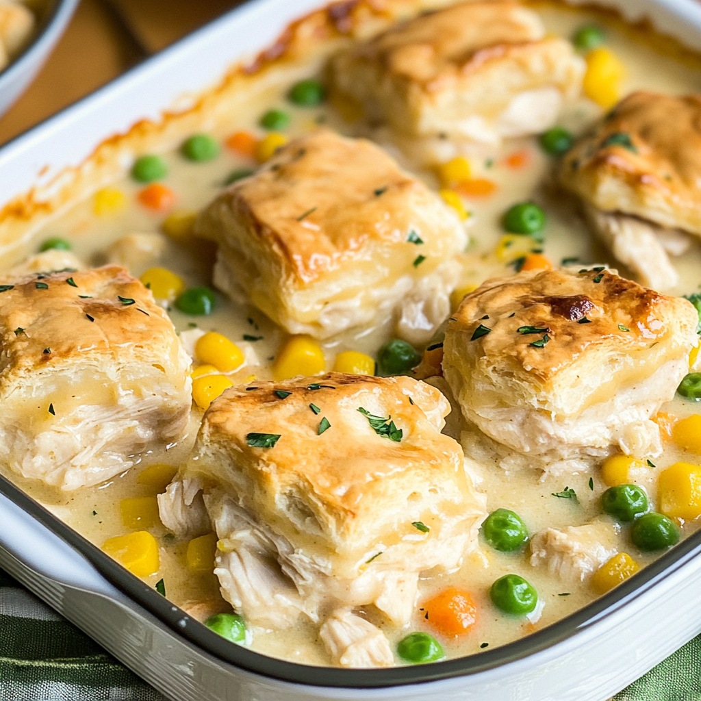 Recipe preparation for Chicken Pot Pie Casserole