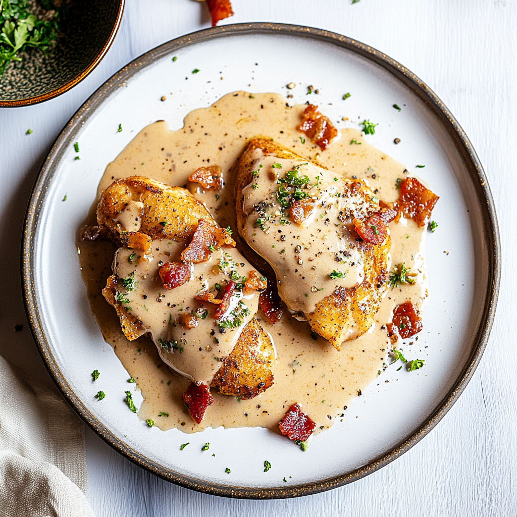 Recipe preparation for Quick Skillet Chicken with Bacon
