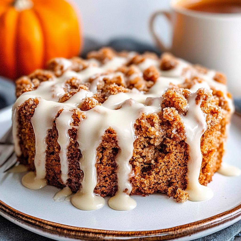 Recipe preparation for Pumpkin Coffee Cake Streusel Icing
