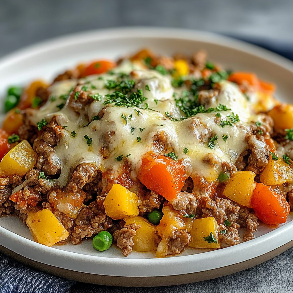 Recipe preparation for Hearty Beef Veggie Hobo