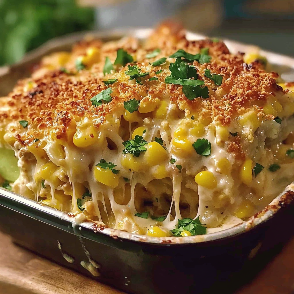 Recipe preparation for Street Corn Chicken Casserole