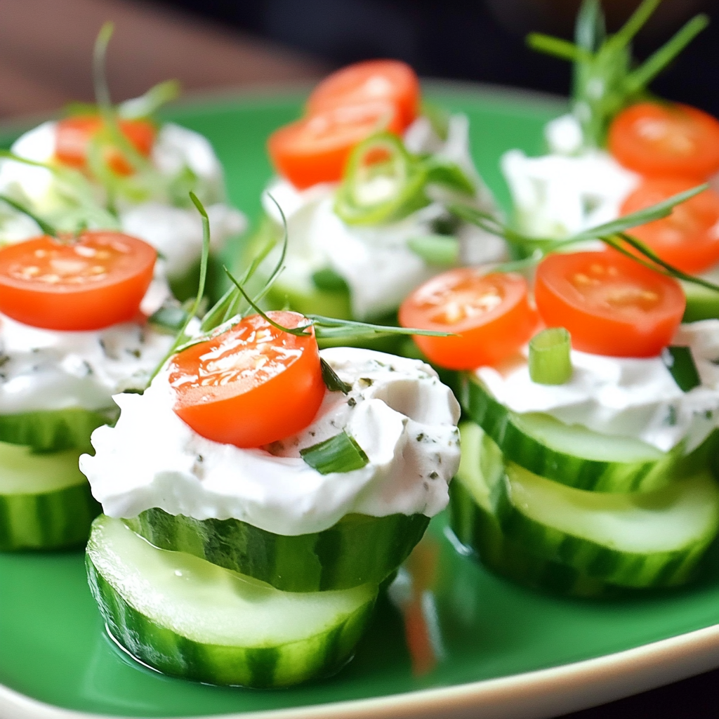 Recipe preparation for Dilly Cucumber Bites