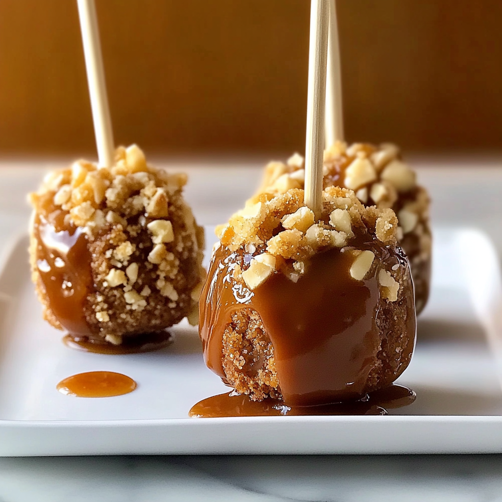 Recipe preparation for Caramel Apple Cake Pops