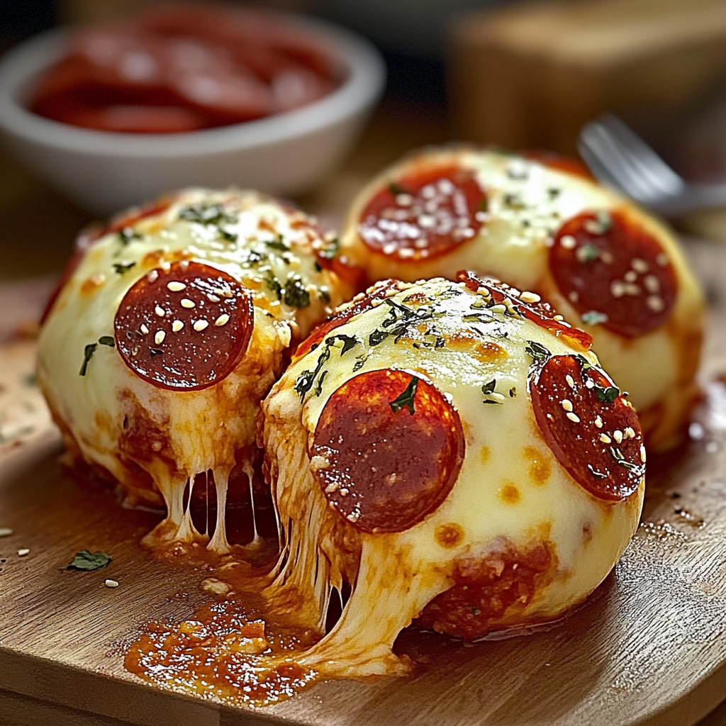 Recipe preparation for Pepperoni Pizza Bombs