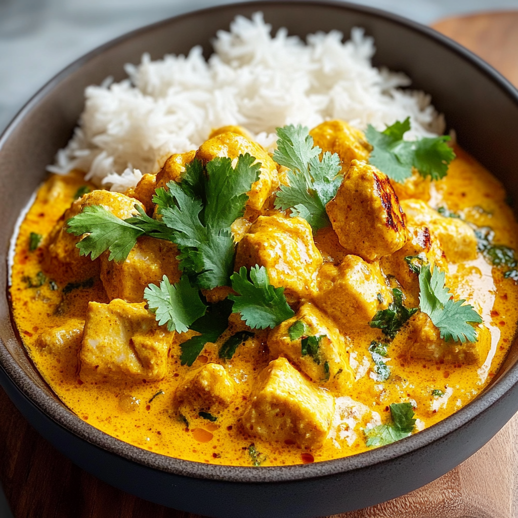 Recipe preparation for Creamy Butternut Squash Butter Chicken