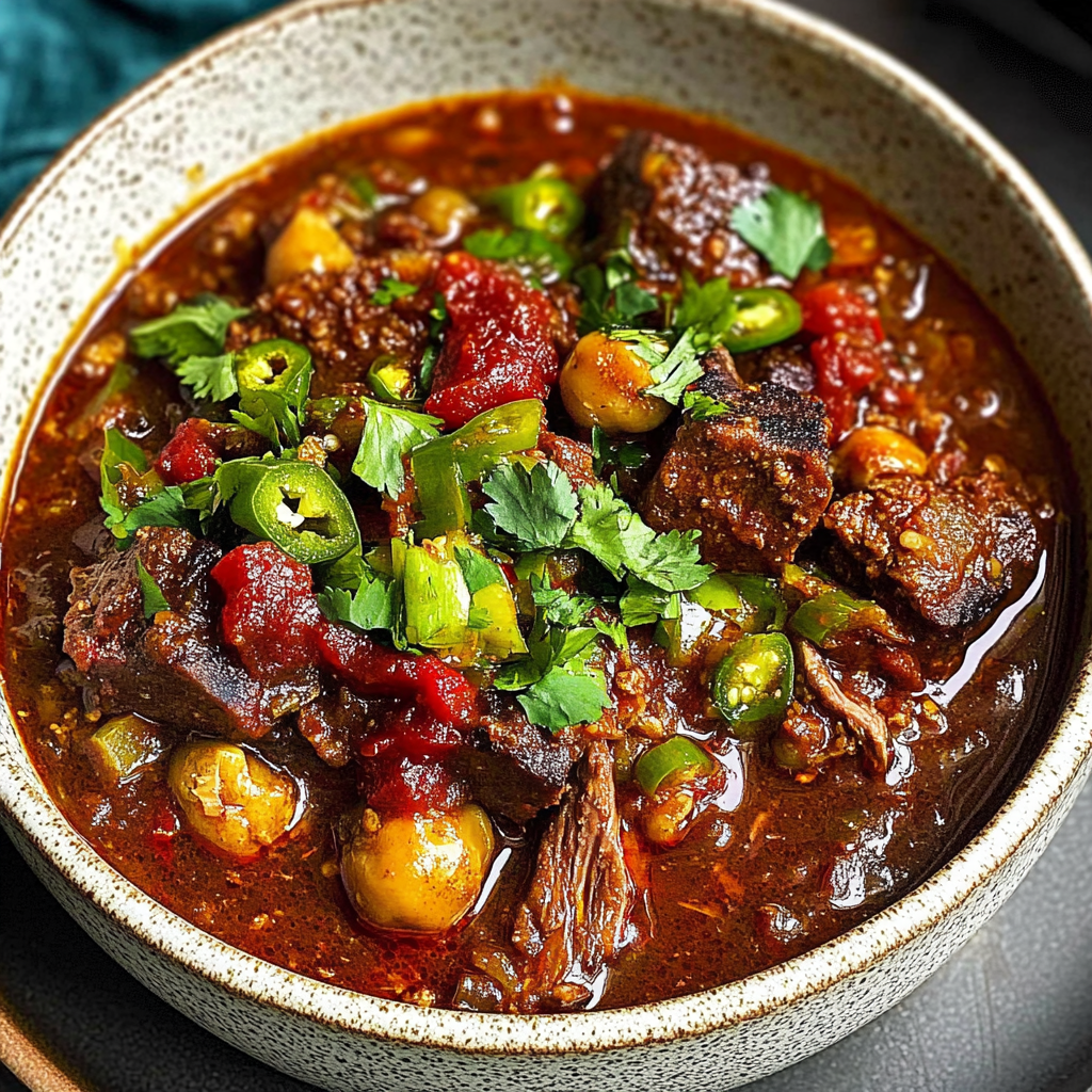 Recipe preparation for Short Rib Chorizo Chili