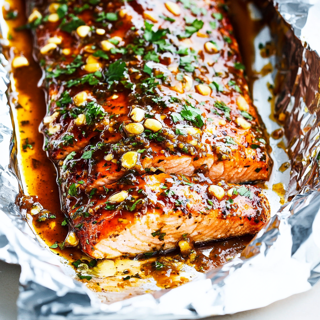 Recipe preparation for Honey Mustard Salmon