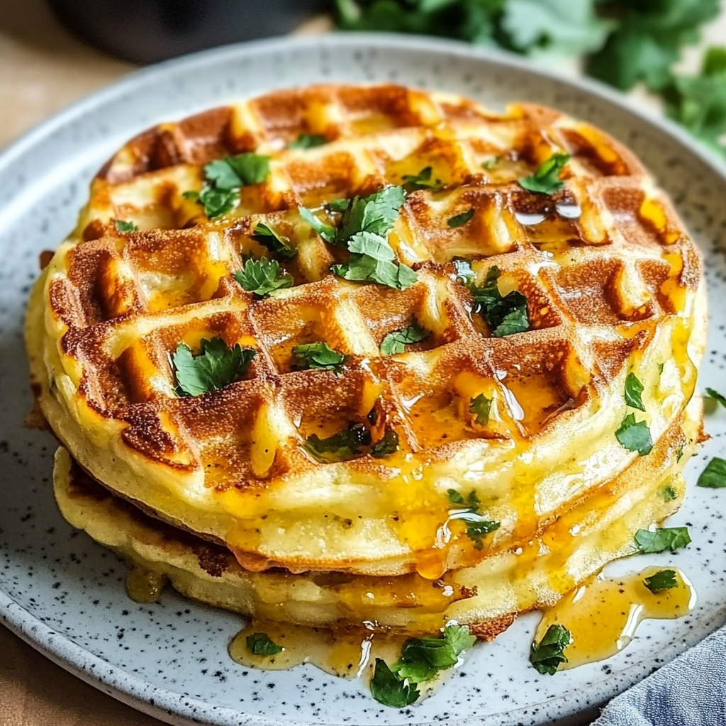 Recipe preparation for Savory Hashbrown Chaffle
