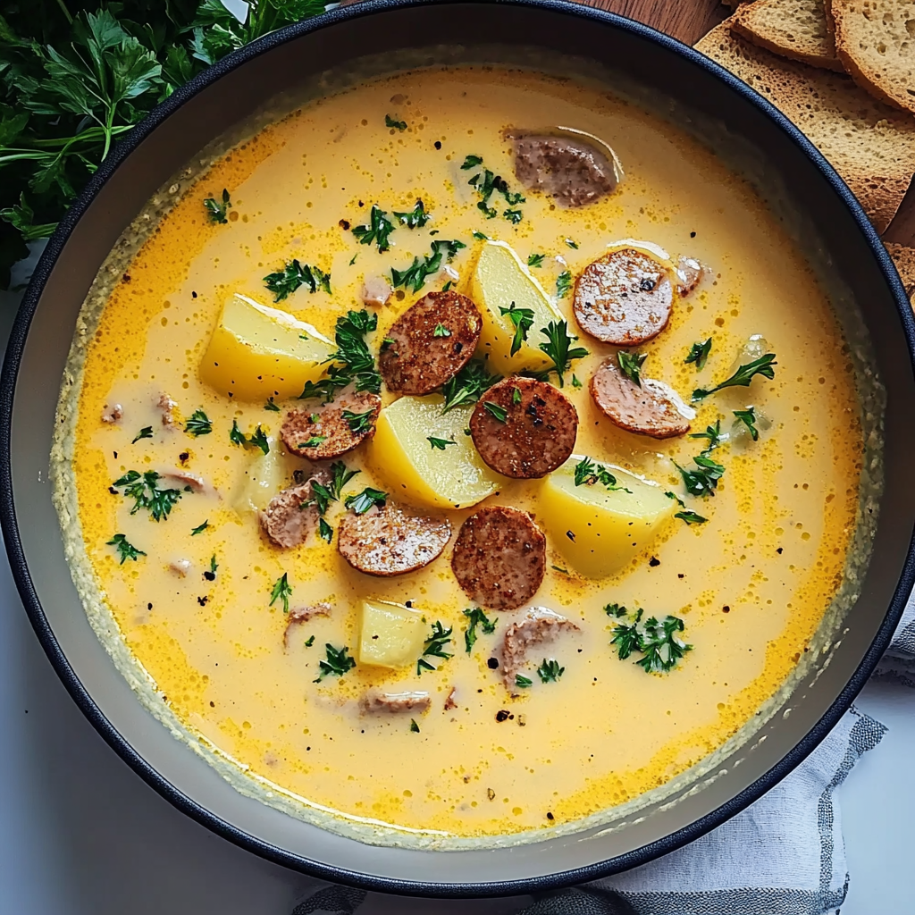 Recipe preparation for Cajun Potato Soup Recipe