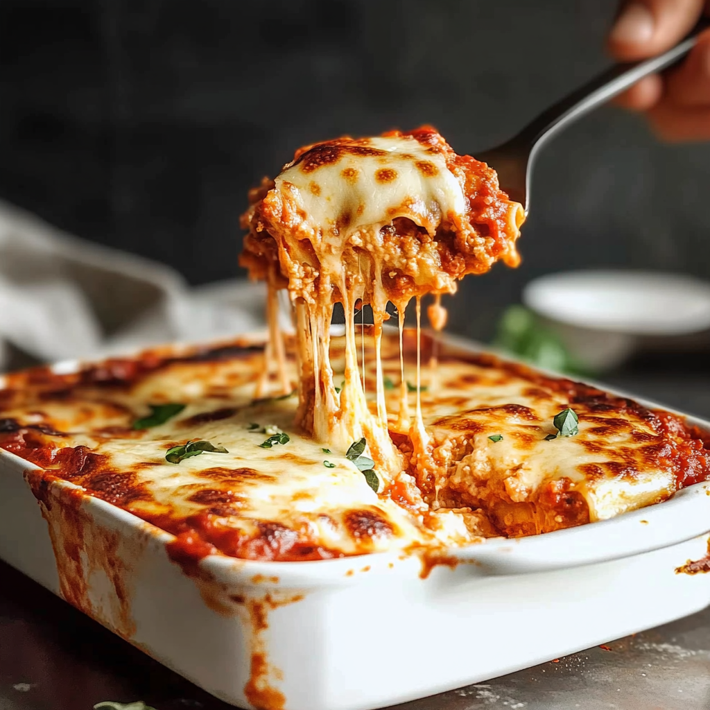 Recipe preparation for Homemade Lasagna