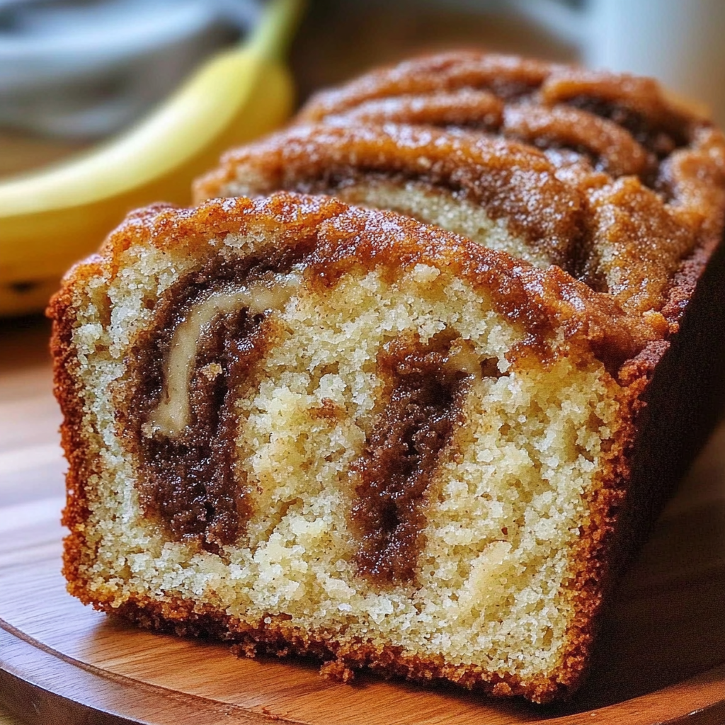 Recipe preparation for Cinnamon Swirl Banana Bread