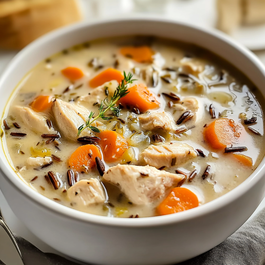 Recipe preparation for Chicken & Wild Rice Soup