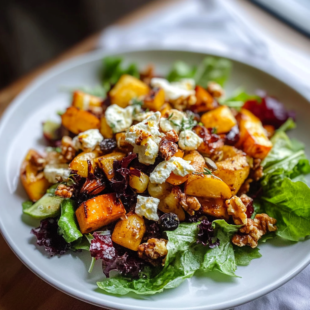 Recipe preparation for autumn salad