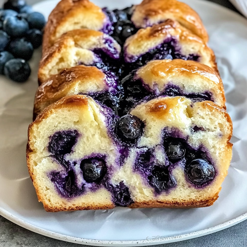 Recipe preparation for Blueberry Cream Cheese Bread​