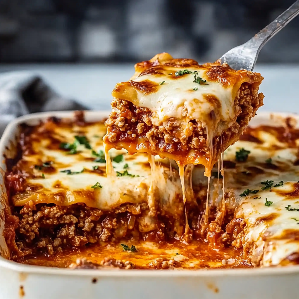 Recipe preparation for Traditional Beef Lasagna