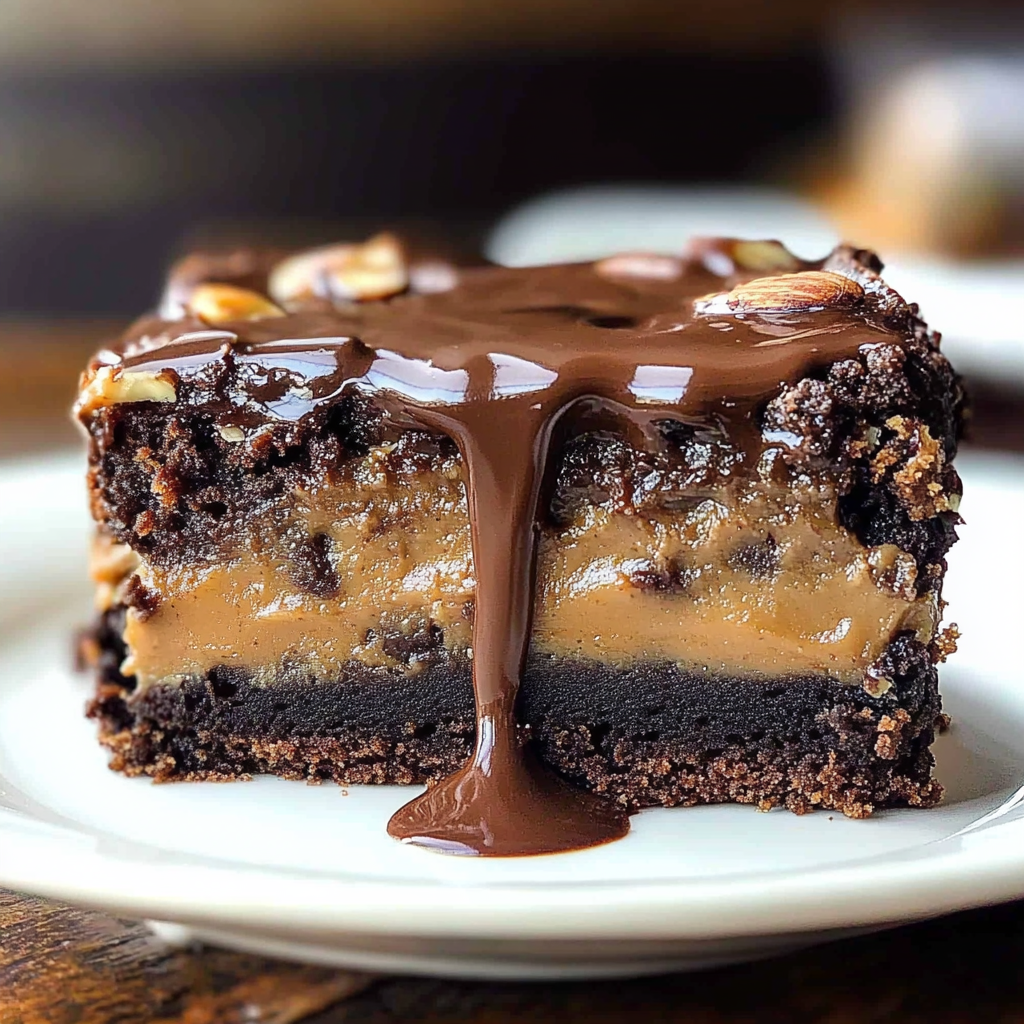 Recipe preparation for Gooey Chocolate Peanut Cake