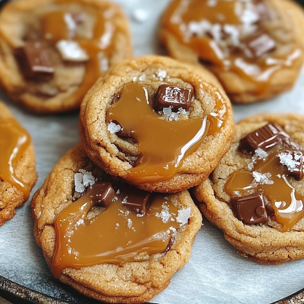 Recipe preparation for Salted Caramel Cookies