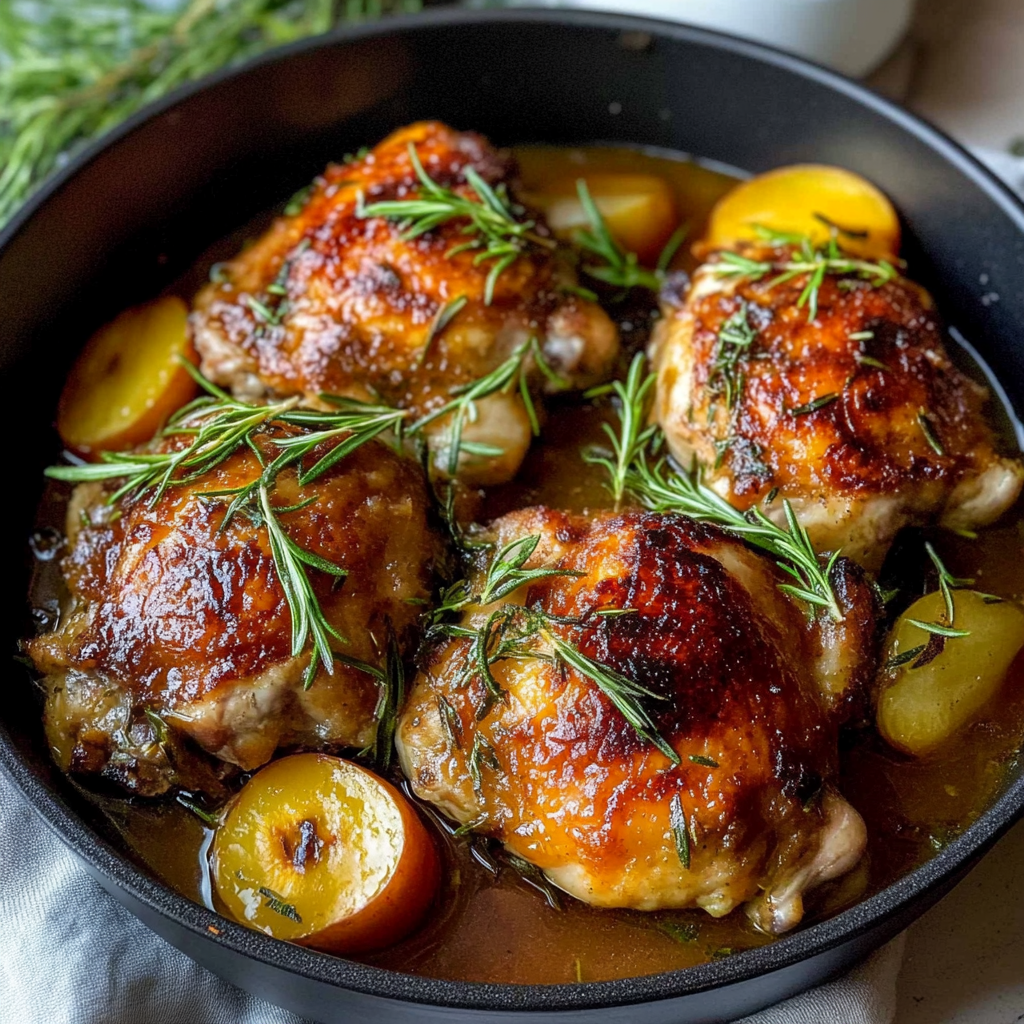 Recipe preparation for Rosemary Apple Cider Chicken Recipe