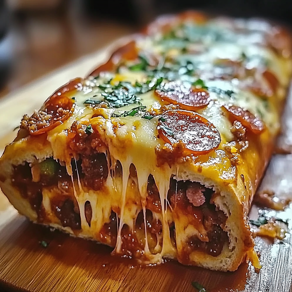 Recipe preparation for Cheesy Garbage Bread