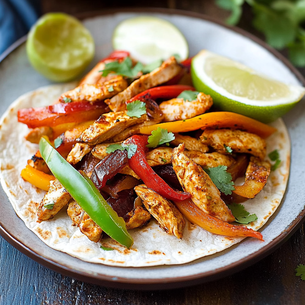 Recipe preparation for Easy Sheet Pan Chicken Fajitas