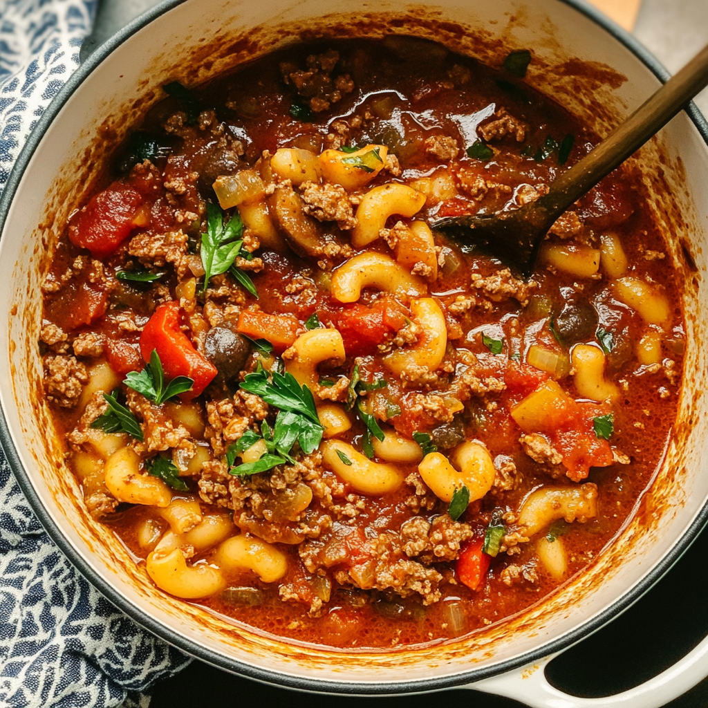 Recipe preparation for American Goulash