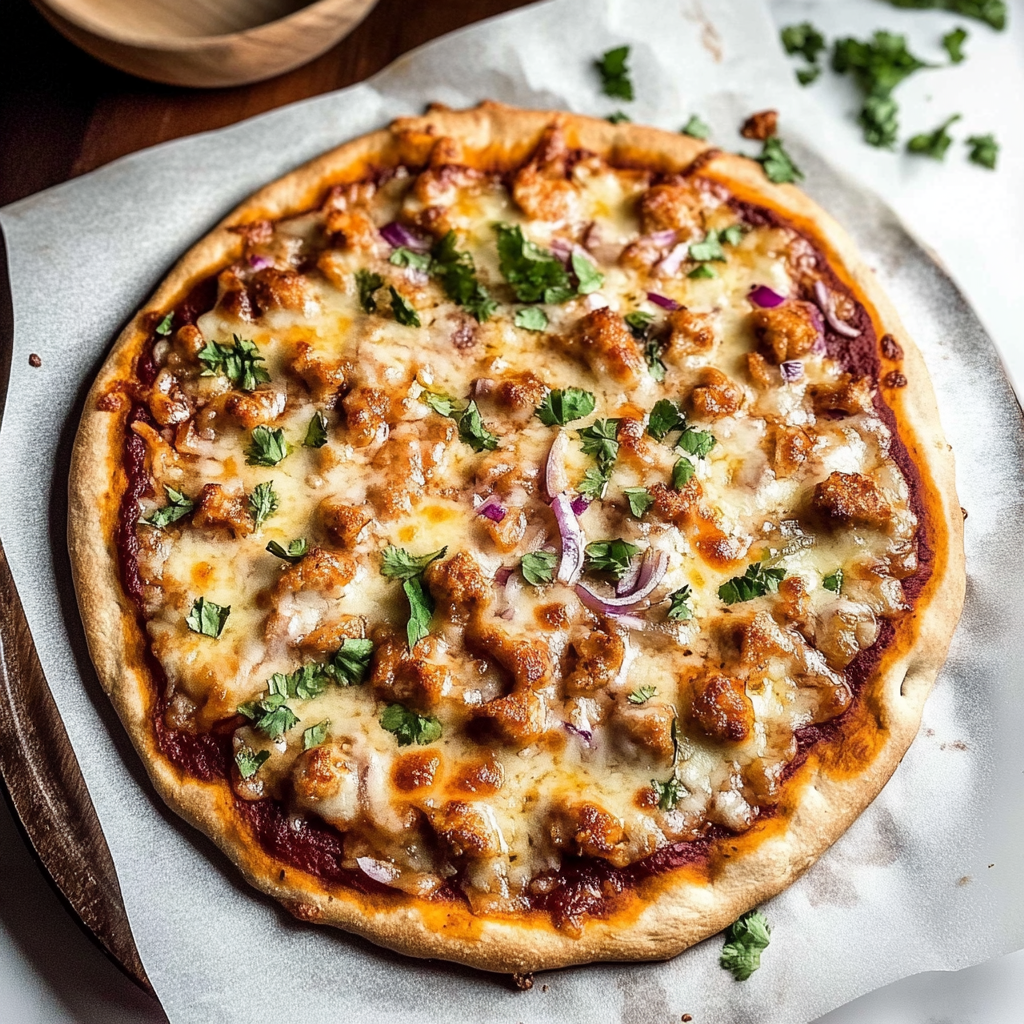 Recipe preparation for barbecue chicken pizza