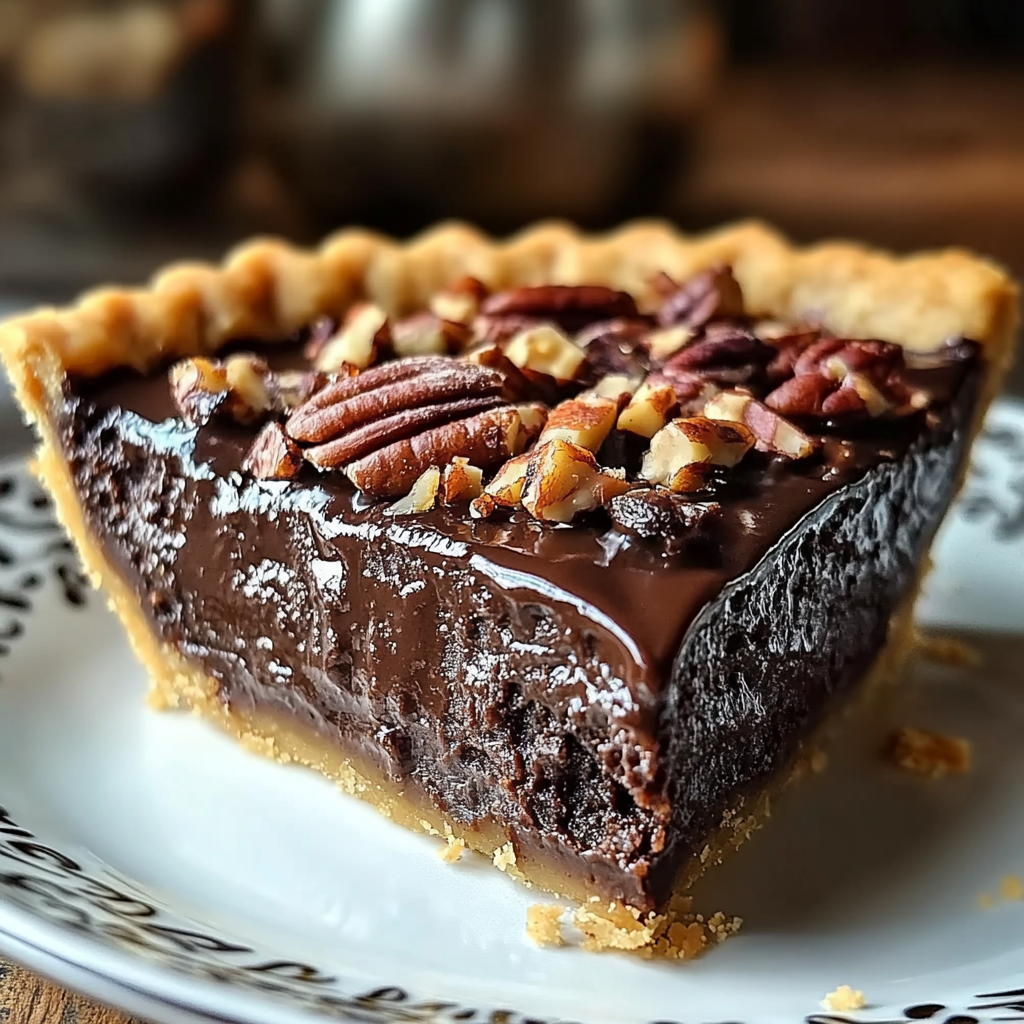 Recipe preparation for Texas Chocolate Pecan Pie