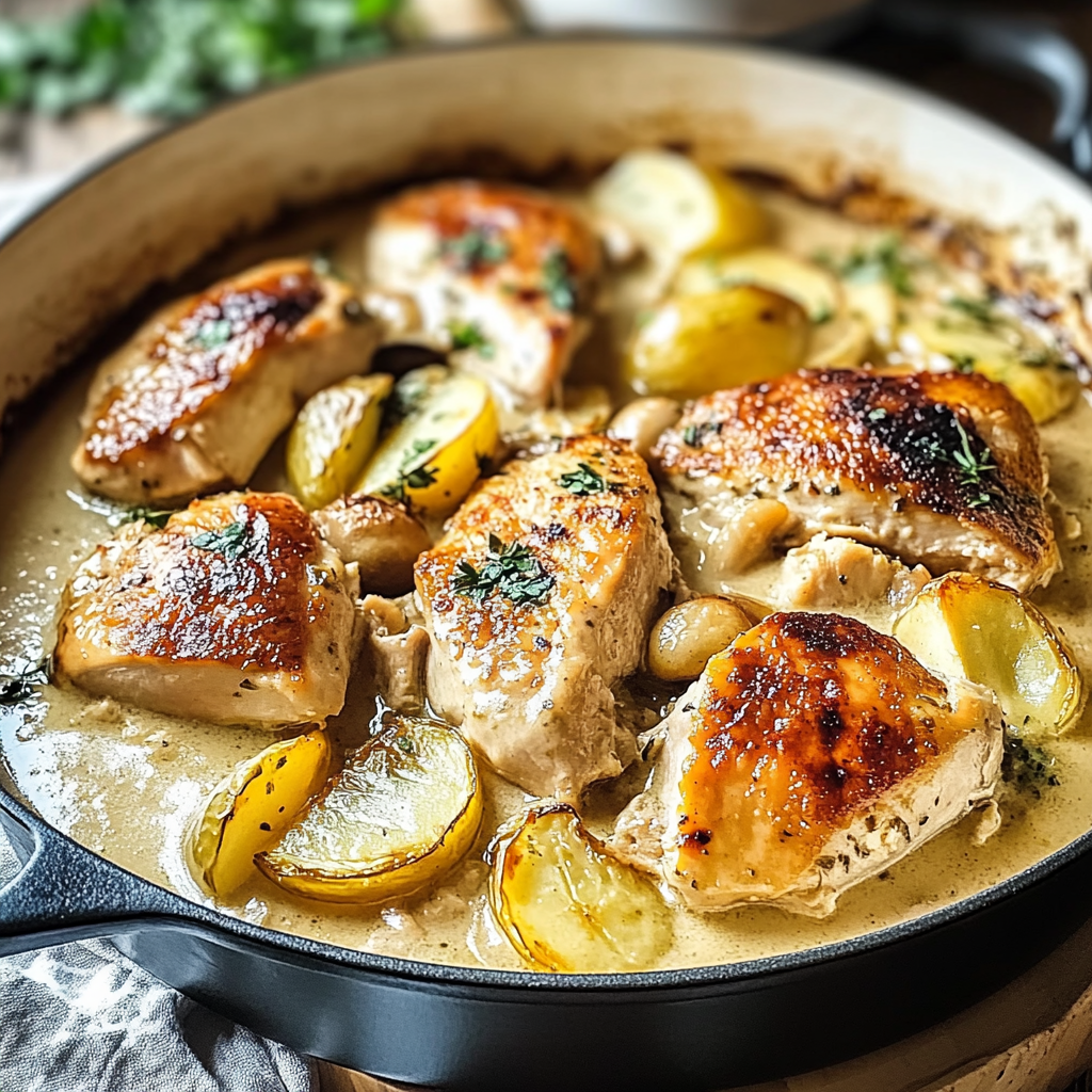 Recipe preparation for Cozy French Chicken Casserole