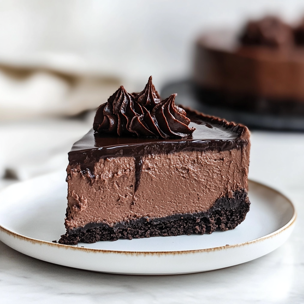 Recipe preparation for triple chocolate cheesecake