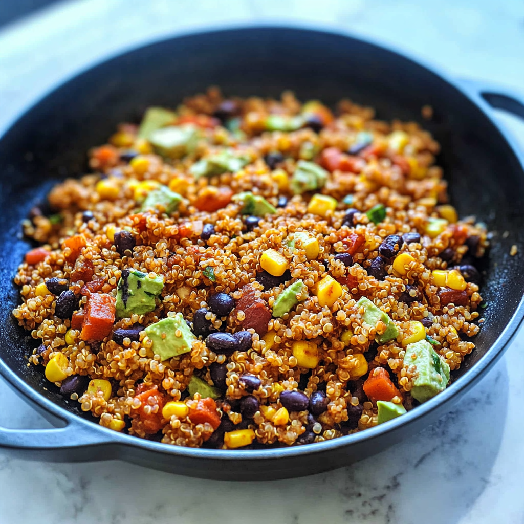 Recipe preparation for Quick One Pan Mexican Quinoa