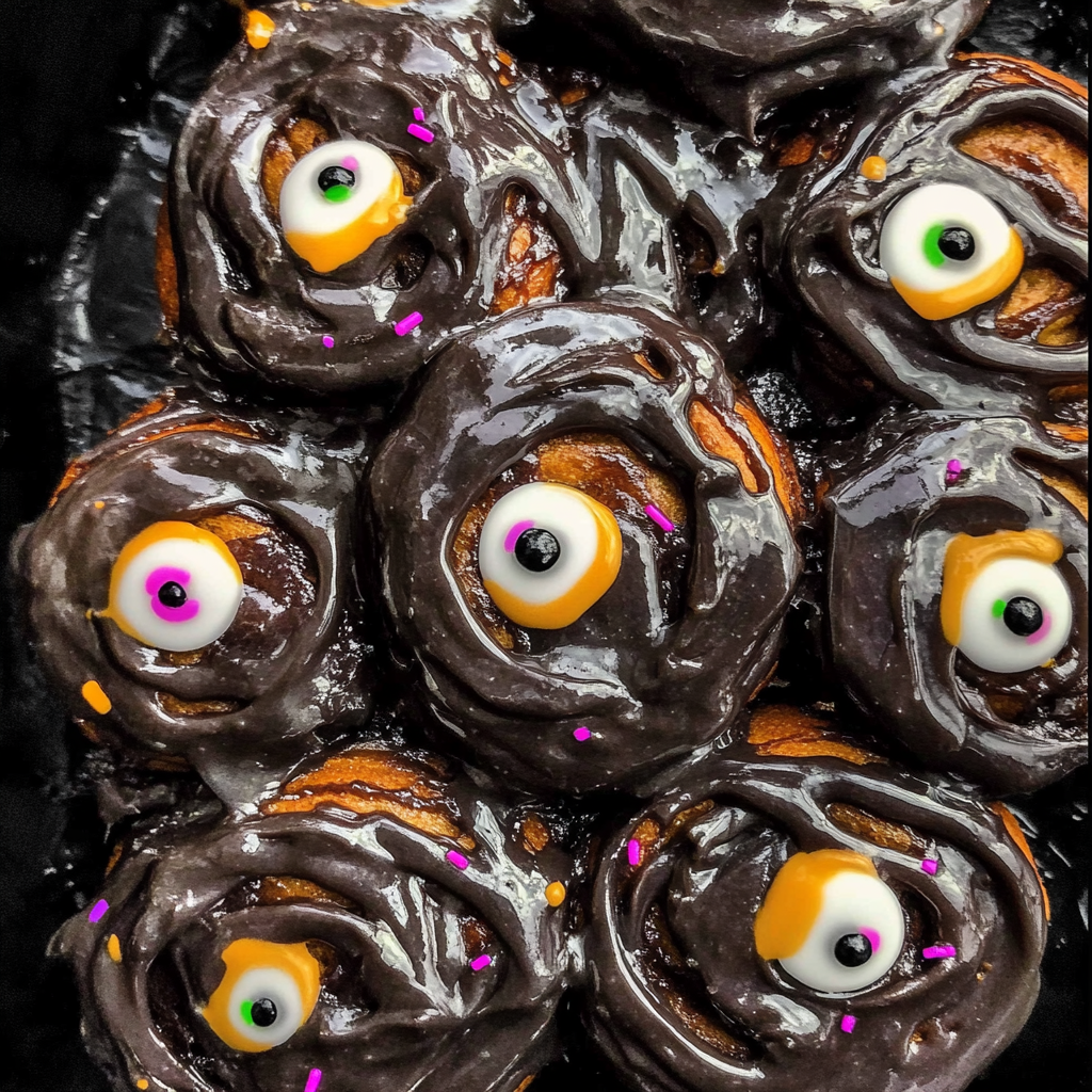 Recipe preparation for Halloween Cinnamon Rolls