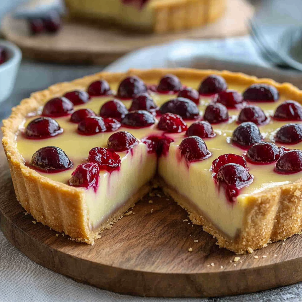 Recipe preparation for cranberry custard pie