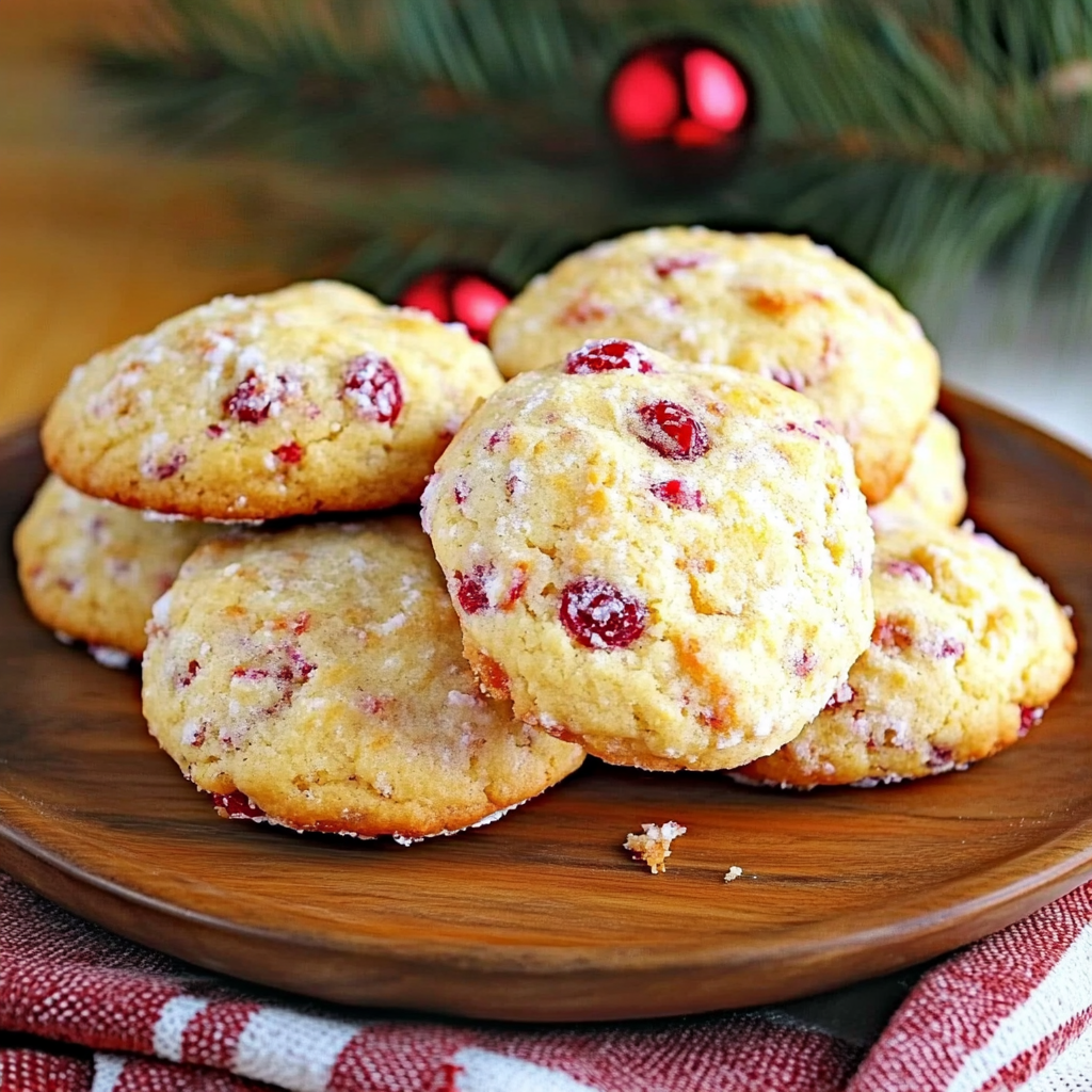 Recipe preparation for Christmas Cranberry Orange Cookies