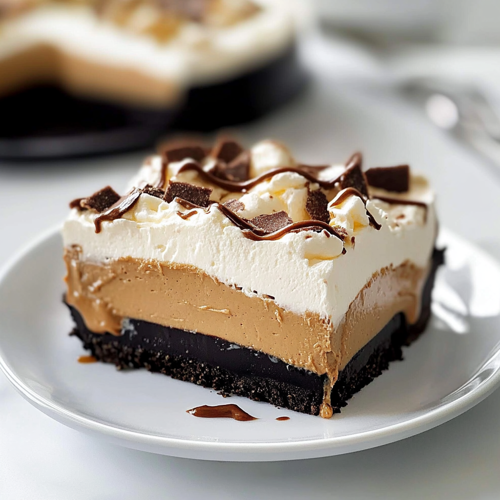 Recipe preparation for No Bake Peanut Butter Pie