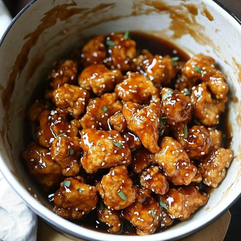 Recipe preparation for Honey Sesame Chicken