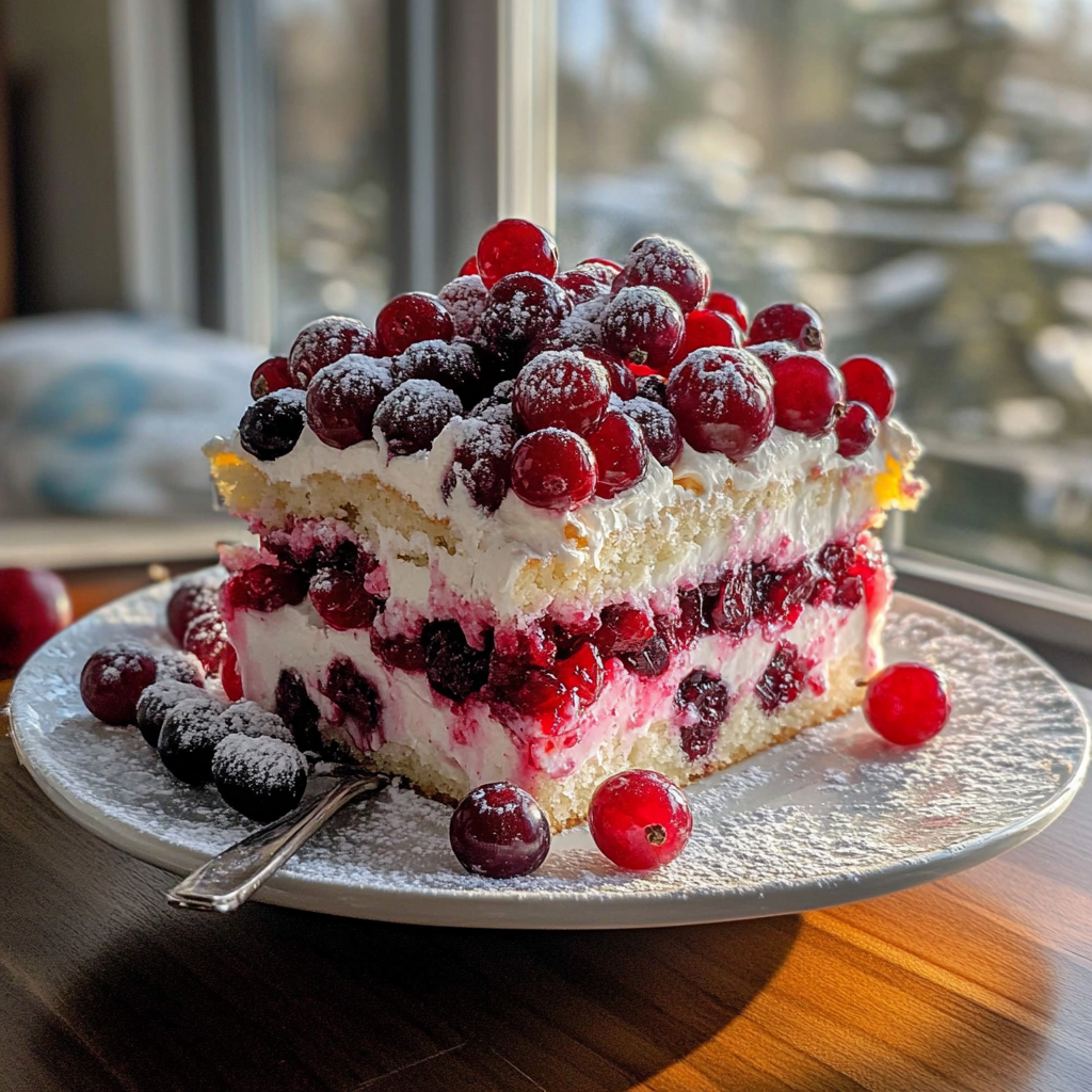 Recipe preparation for Christmas Cranberry Poke Cake Recipe & Tips