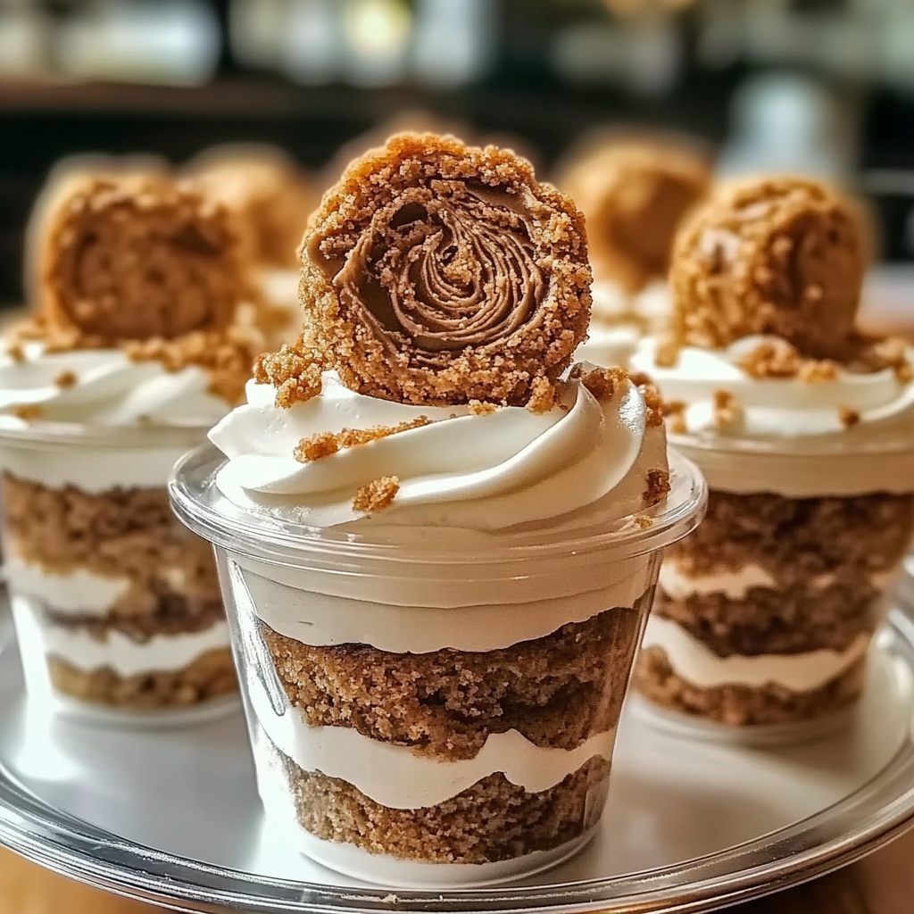 Recipe preparation for Cookie Butter Cheesecake Cups