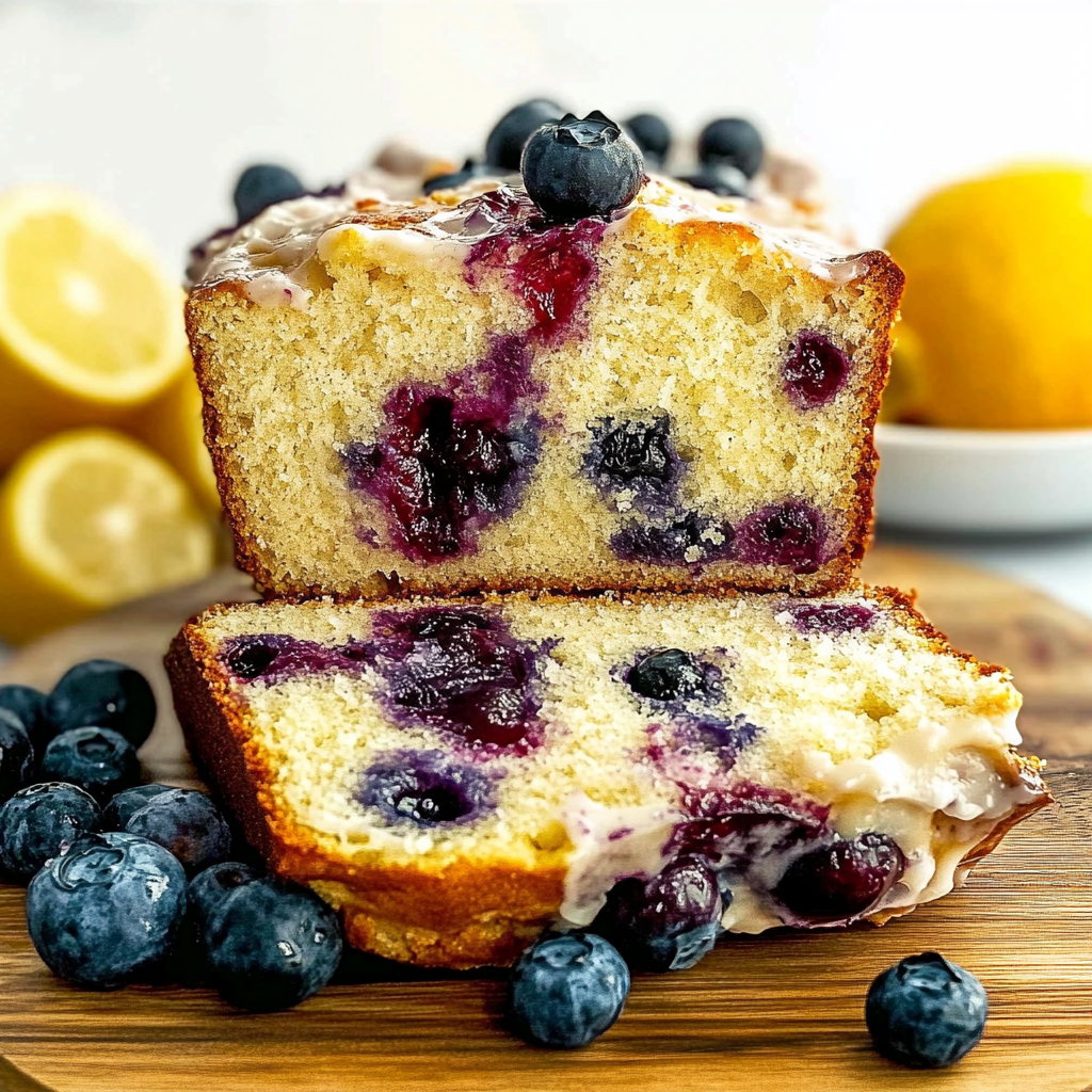 Recipe preparation for Lemon Blueberry Loaf