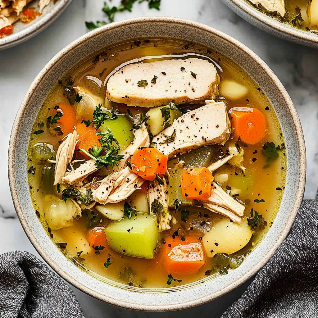 Recipe preparation for Turkey Soup