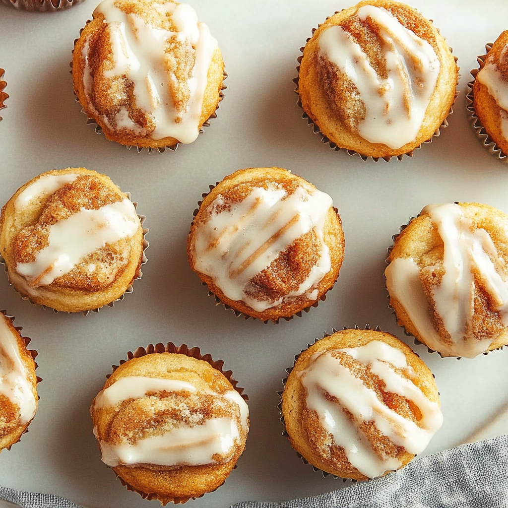 Recipe preparation for Christmas Morning Cinnamon Roll Muffins