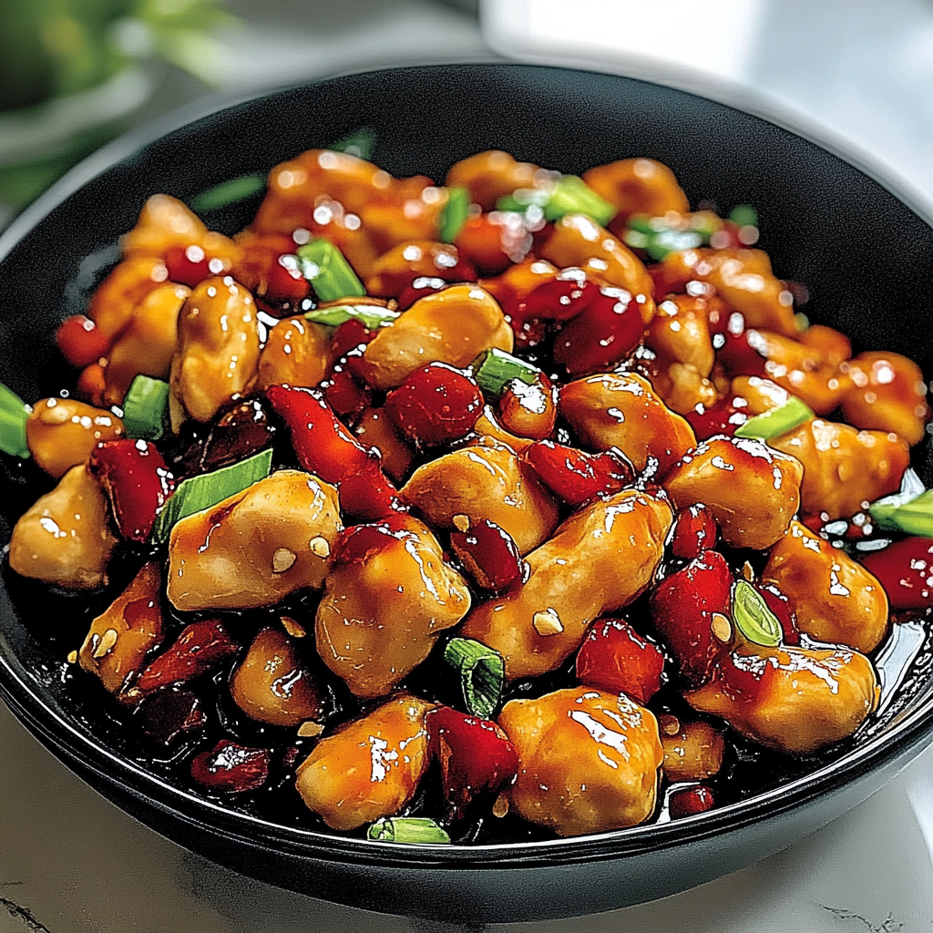 Recipe preparation for Kung Pao Chicken