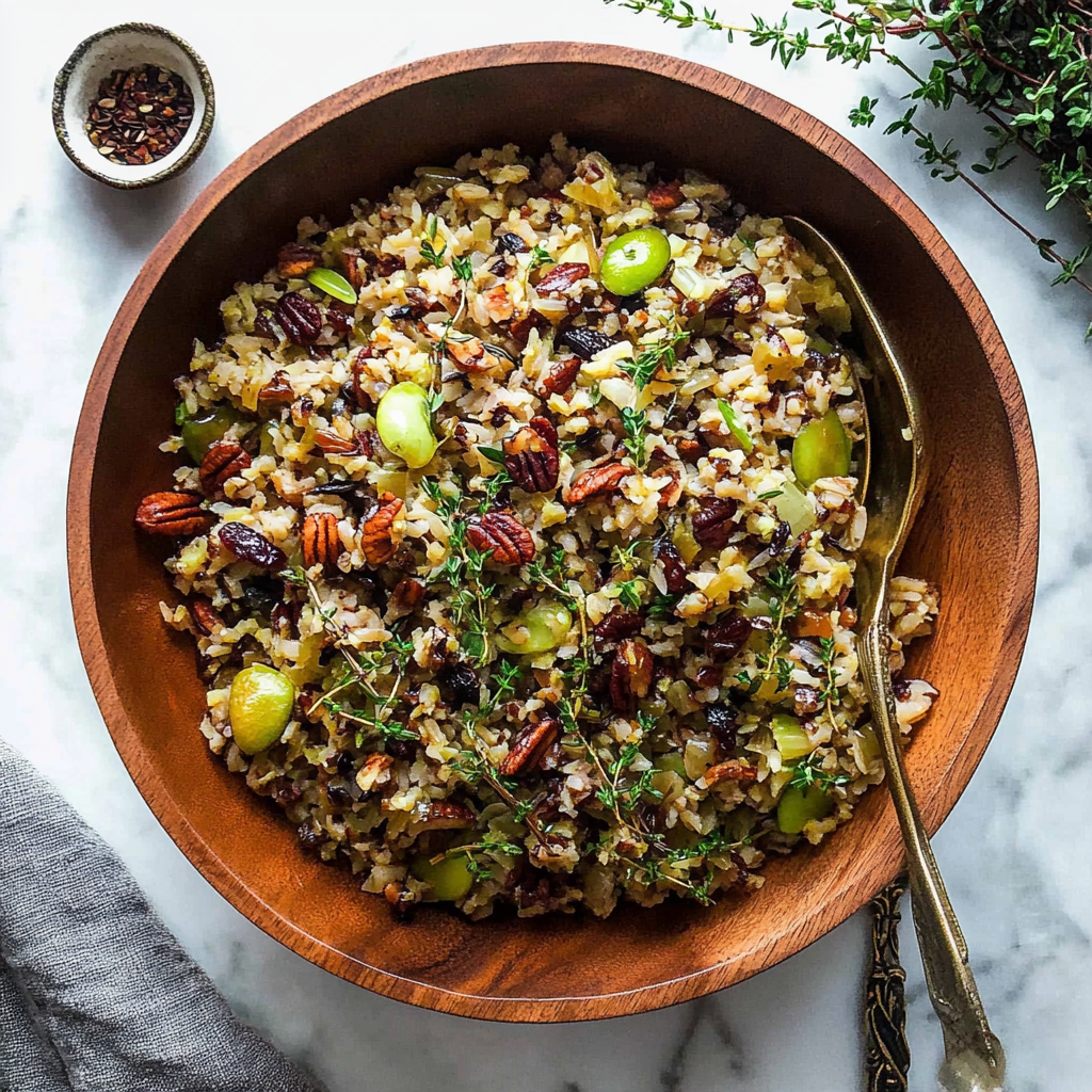 Recipe preparation for Wild Rice, Dried Cherry & Pecan Pilaf